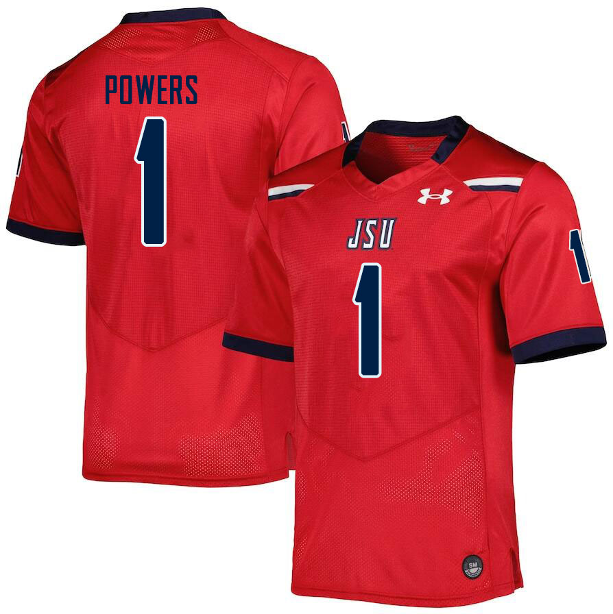 Men-Youth #1 Rico Powers Jackson State Tigers 2023 College Football Jerseys Stitched Sale-Red